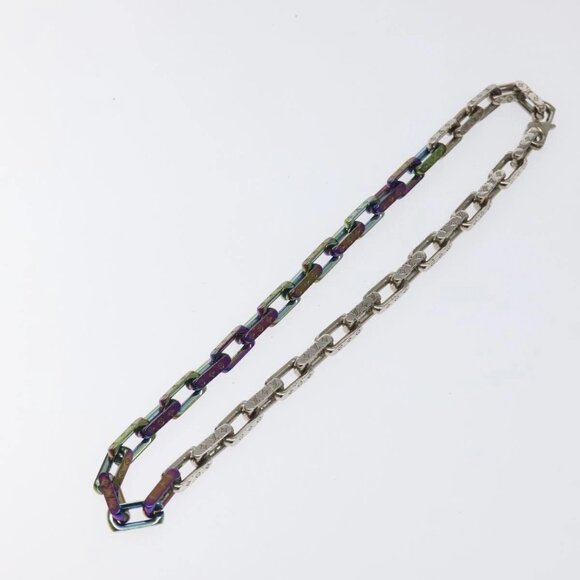 LOUIS VUITTON Monogram Collier Chain Necklace metal Rainbow - Picture 7 of 15